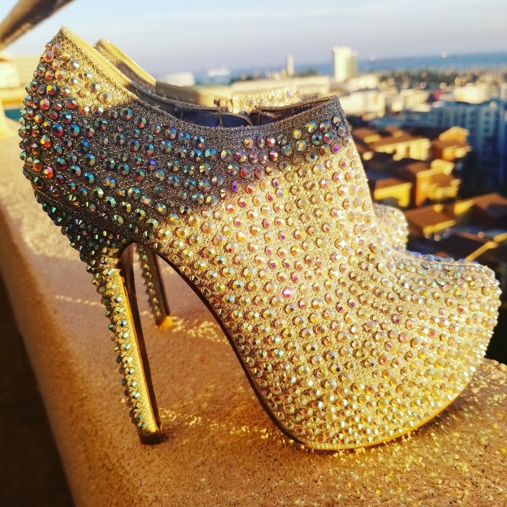 New Rhinestones high heels